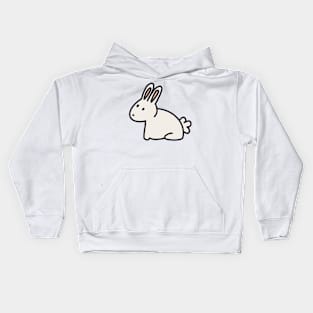 Cute white bunny rabbit Kids Hoodie